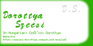 dorottya szecsi business card